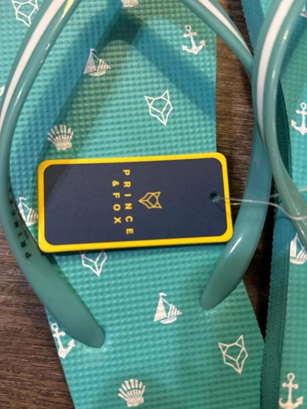 Women's Blue and Green Flipflop